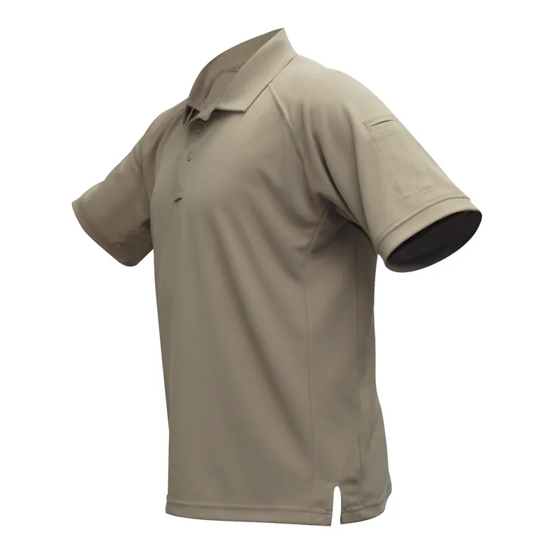 VERTX Coldblack Short Sleeve Polo - Tan, Small