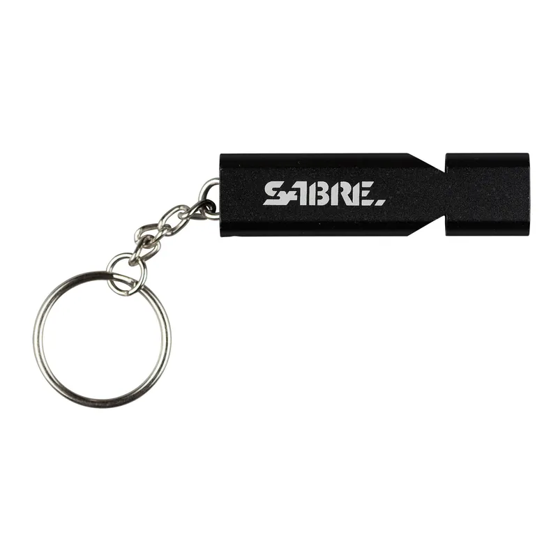 Black SABRE Whistle with Lanyard