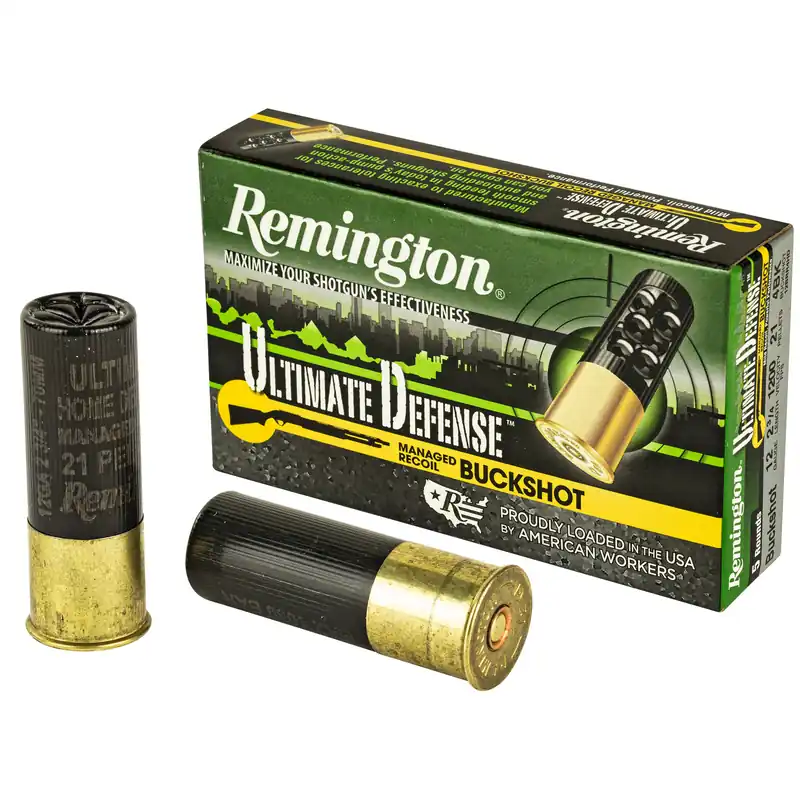 Remington Ultimate Defense 12 Gauge 2.75" #4 Buckshot 5-Round Box/100-Round Case