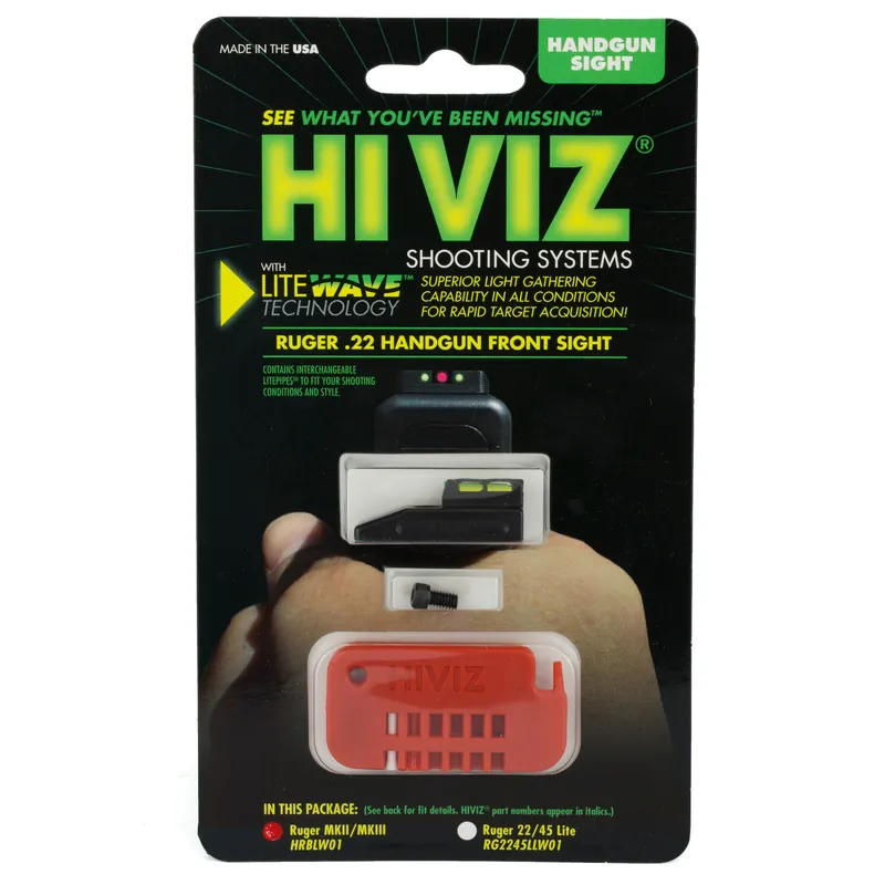 HIVIZ Ruger MKII/III Buckmark Single 6 Fiber Optic Sight