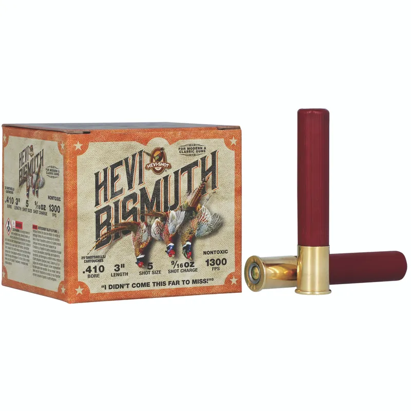 HEVI BSM UPLND 410GA 3" #5 Shotgun Shells - 25 Rounds per Box, 250 Rounds per Case