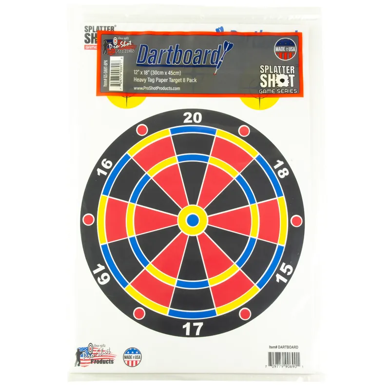 PROSHOT GS DARTS 12X18 TARGET PAPER 8 PACK