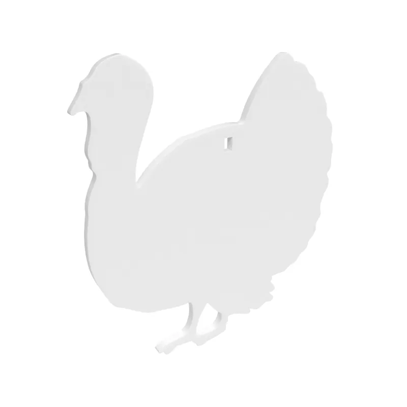 B/C AR500 3/8" Silhouette Turkey Target - White