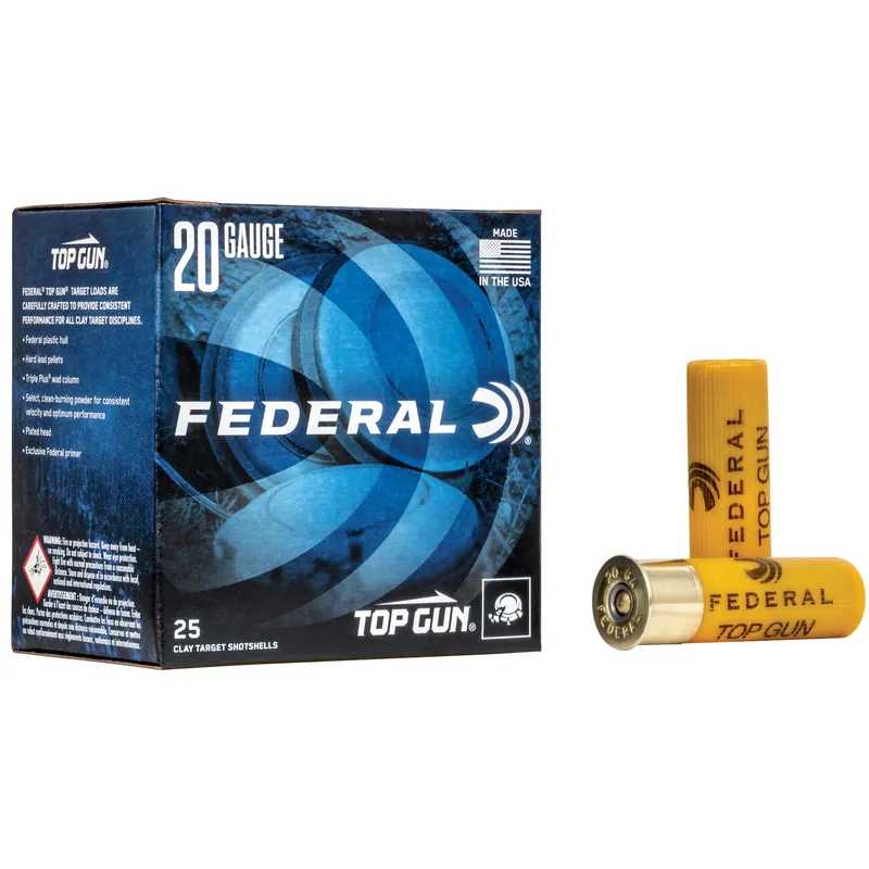 Federal Top Gun 20 Gauge 2.75" #9 Shot 25 Rounds per Box, 250 Rounds per Case
