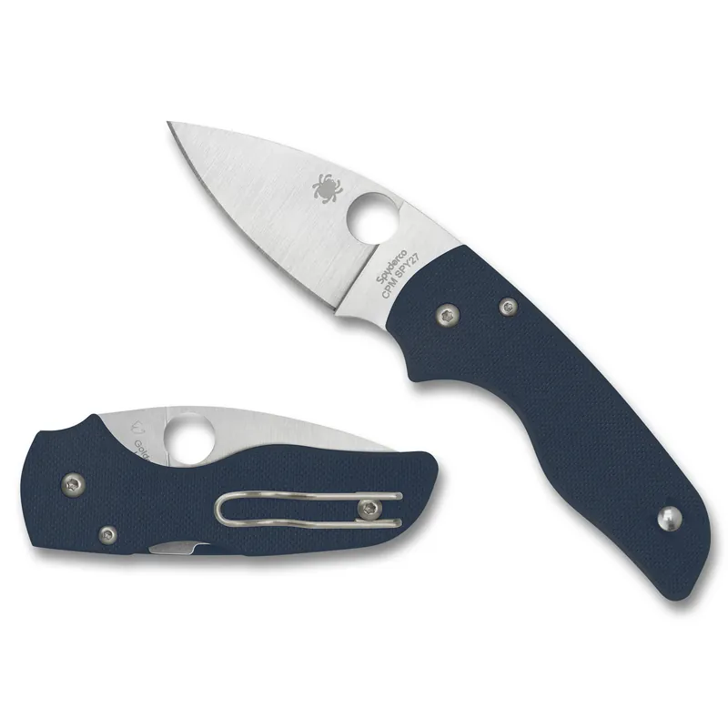 SPYDERCO LIL NATIVE G-10 2.42" BLUE FOLDING KNIFE