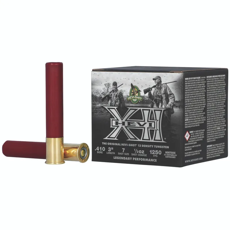 HEVI XXI 410 3" #7 Tungsten Shot - 25 Rounds per Box, 125 Rounds per Case