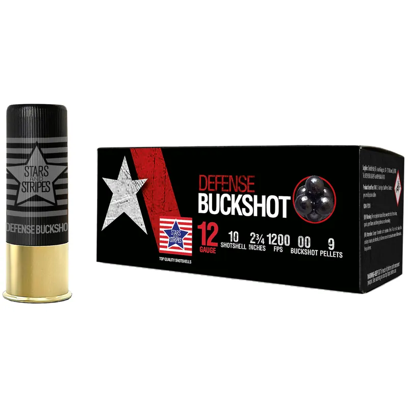 STARS 12GA 00 Buckshot 9 Pellets 10/250 Pack