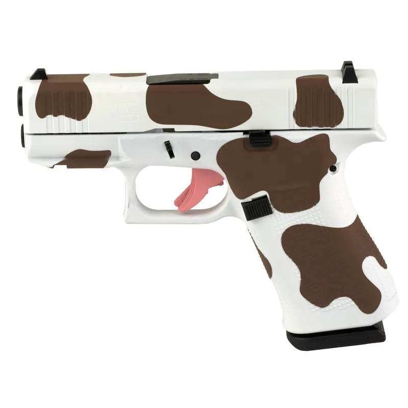 GLOCK 43X 9MM 10-Round Brown Cow Print Edition