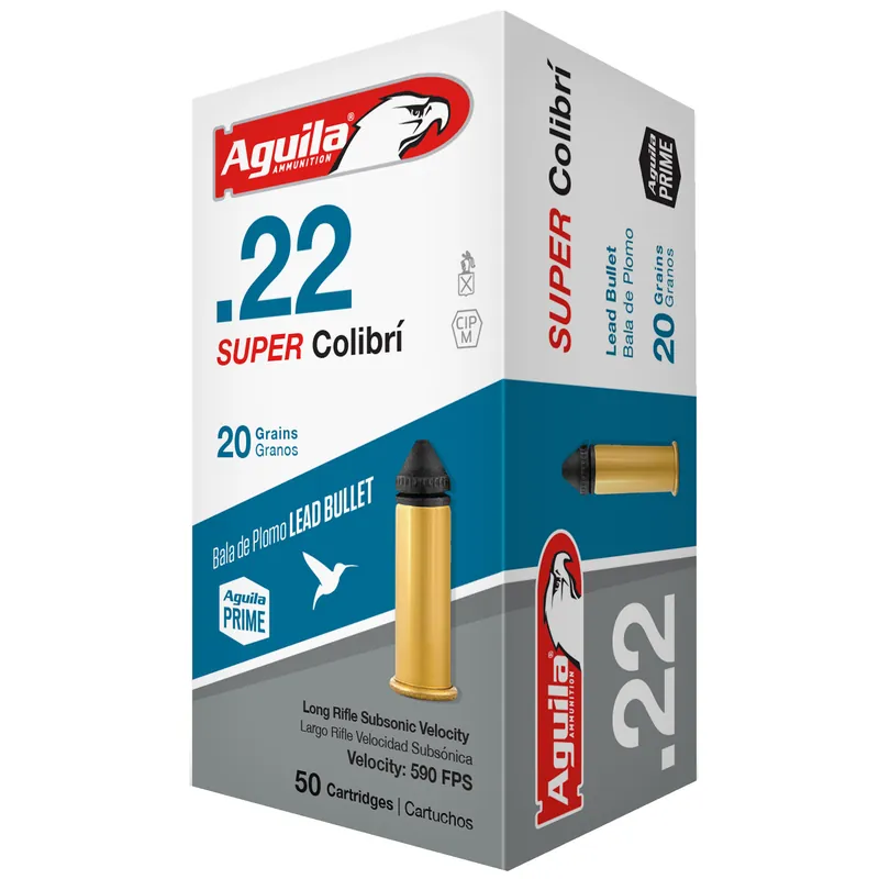 AGUILA .22LR Super Colibri 20 Grain Ammunition - 50 Rounds/1000 Rounds