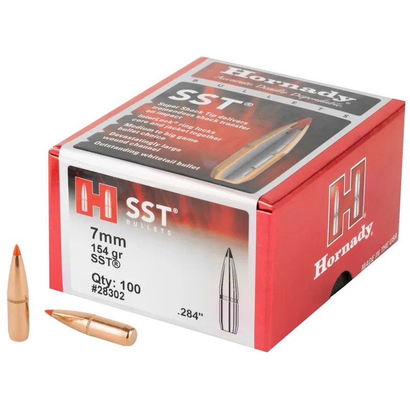 Hornady SST 7mm .284 154 Grain Bullets - 100 Count