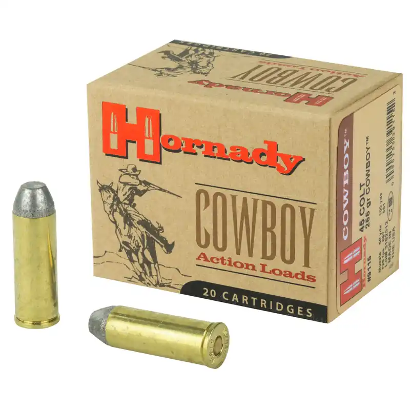 Hornady Cowboy .45 LC LFN 255 Grain Ammunition - 20 Rounds/200 Rounds