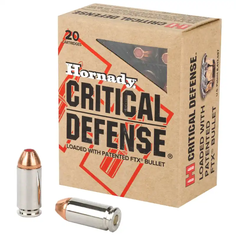 Hornady Critical Defense .40 S&W 165 Grain Ammunition - 20 Rounds/200 Rounds