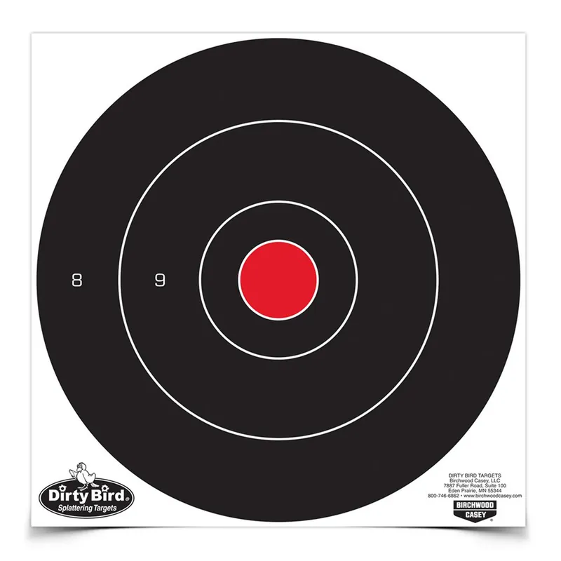 B/C Dirty Bird Round Bullseye Target 12"x12"