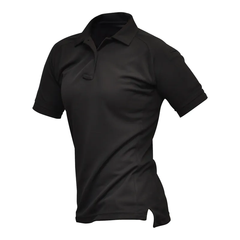 VERTX Coldblack Women's Short Sleeve Polo, Black, Large