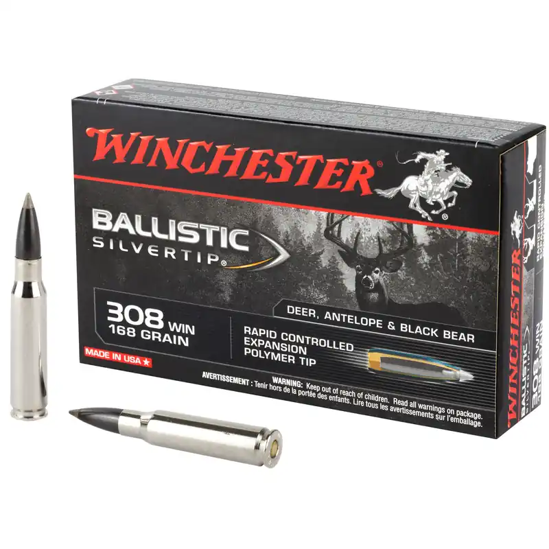 Winchester Ballistic Silvertip .308 Win 168 Grain, 20 Rounds/200 Rounds