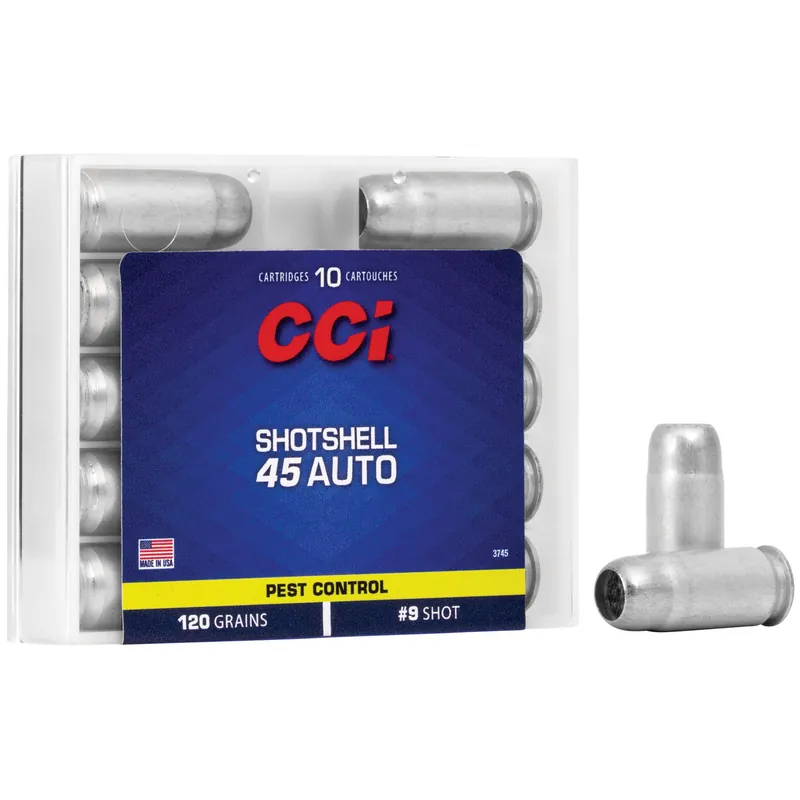 CCI 45ACP #9 Shotshell Ammunition - 10 Rounds per Box, 200 Rounds per Case