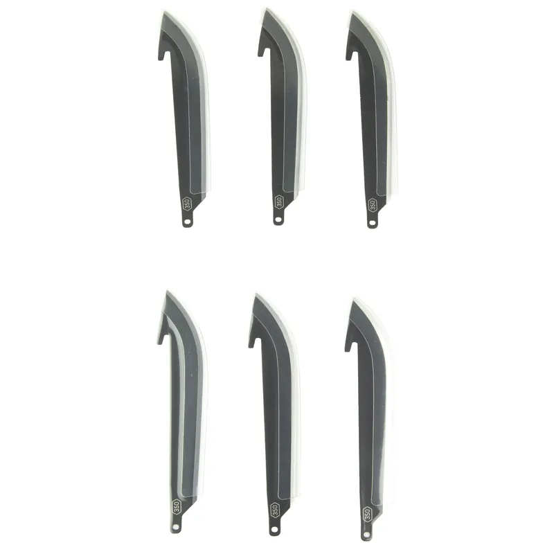 5" Black OD Edge Drop Point Blades - Pack of 6