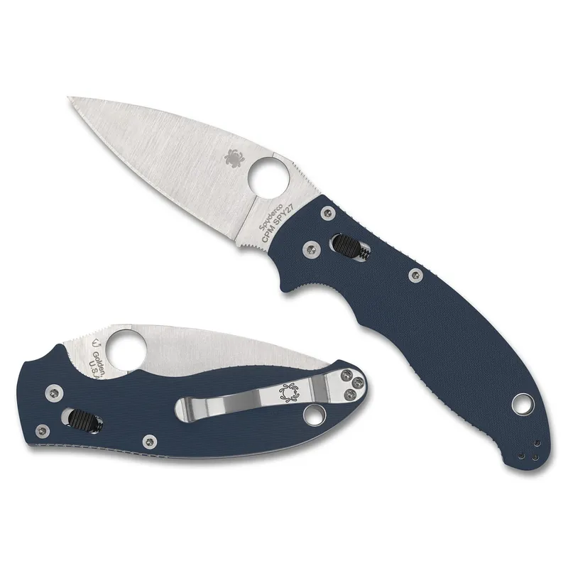 Spyderco Manix 2 G-10 Blue 3.37" Folding Knife