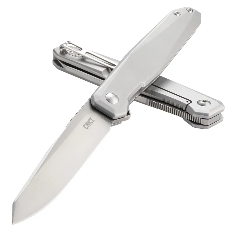 CRKT Facet Silver 3.37" Plain Edge Knife