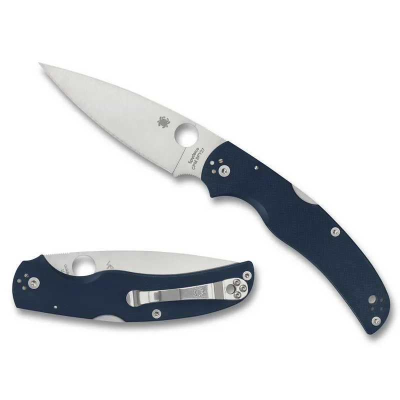SPYDERCO NATIVE CHIEF G-10 4.08" BLUE FOLDING KNIFE