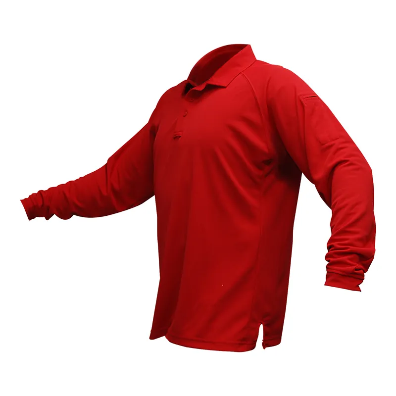 VERTX Coldblack Long Sleeve Polo in Red - XS