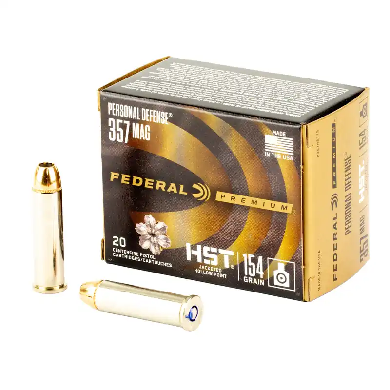 Federal Premium 357 Magnum 154 Grain HST JHP Ammunition - 20 Rounds/200 Rounds