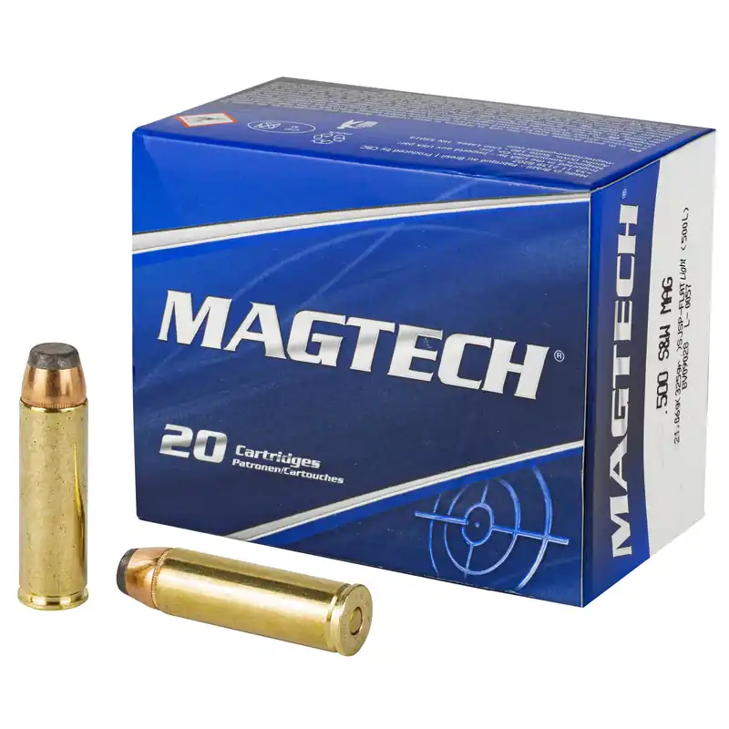MAGTECH 500 S&W 325GR Semi-Jacketed Soft Point, 20 Rounds/500 Rounds Box