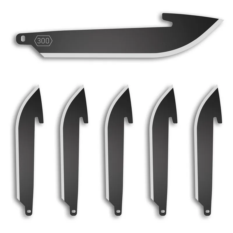 OD Edge Drop-Point 3" Blade 6-Pack Black