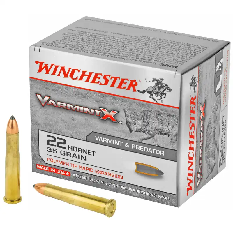 WIN 22 Hornet 35gr Varmint XP Ammunition - 20 Rounds/Box, 200 Rounds/Case