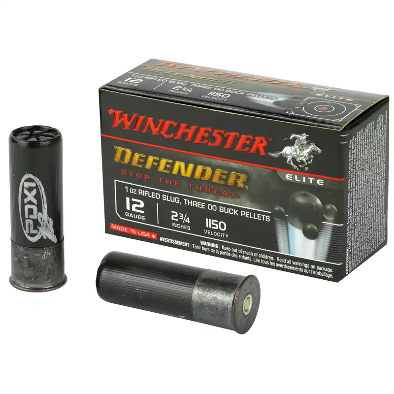 Winchester Defender 12GA 2.75" 3-00 Buckshot/1oz Slug 10-Pack