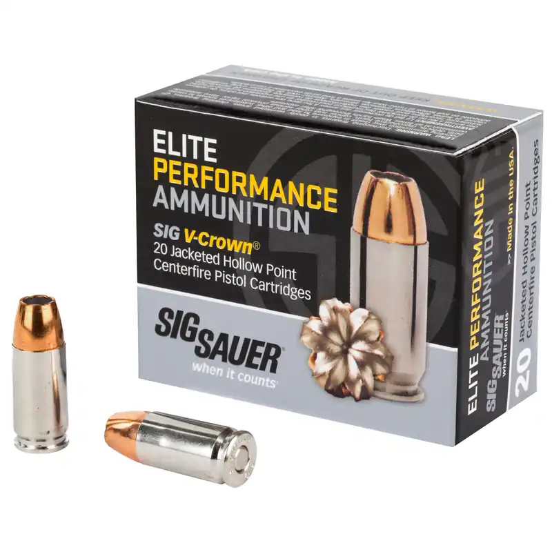 SIG Ammo 9mm 124gr JHP - 20 Rounds/200 Rounds