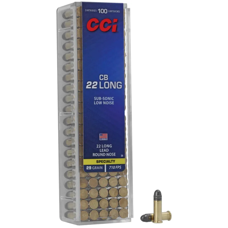 CCI 22 CB Long Ammunition - 100 Rounds per Box, 5000 Rounds per Case
