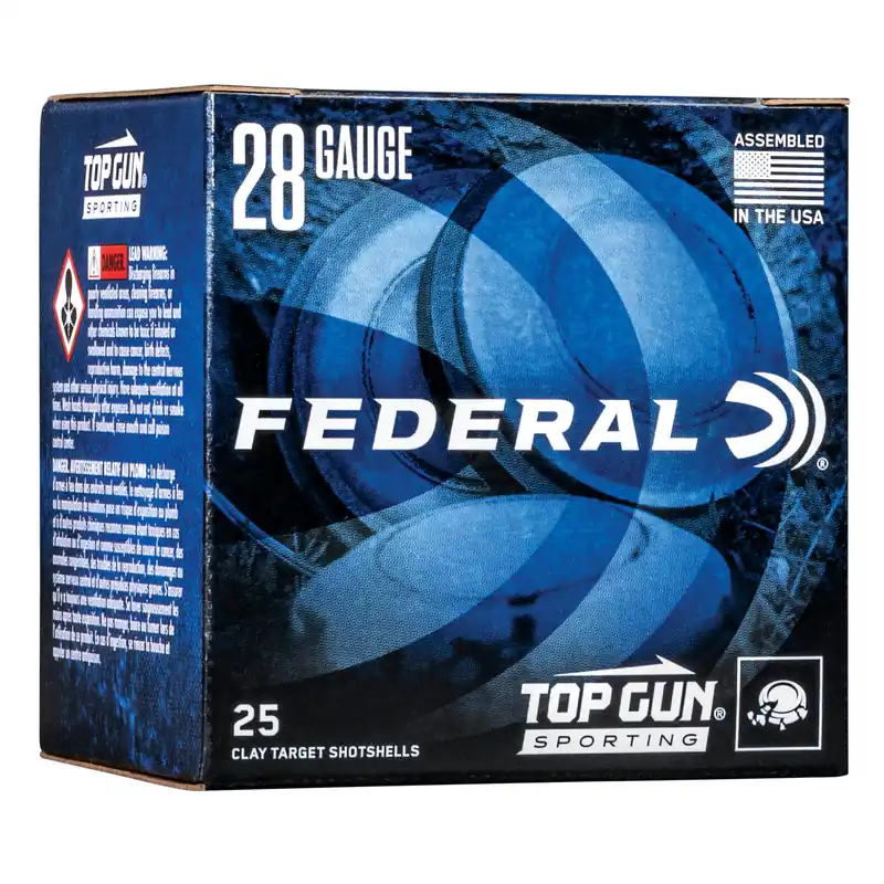Federal Top Gun 28 Gauge 2.75" #8 Shot, 25 Rounds per Box, 250 Rounds per Case