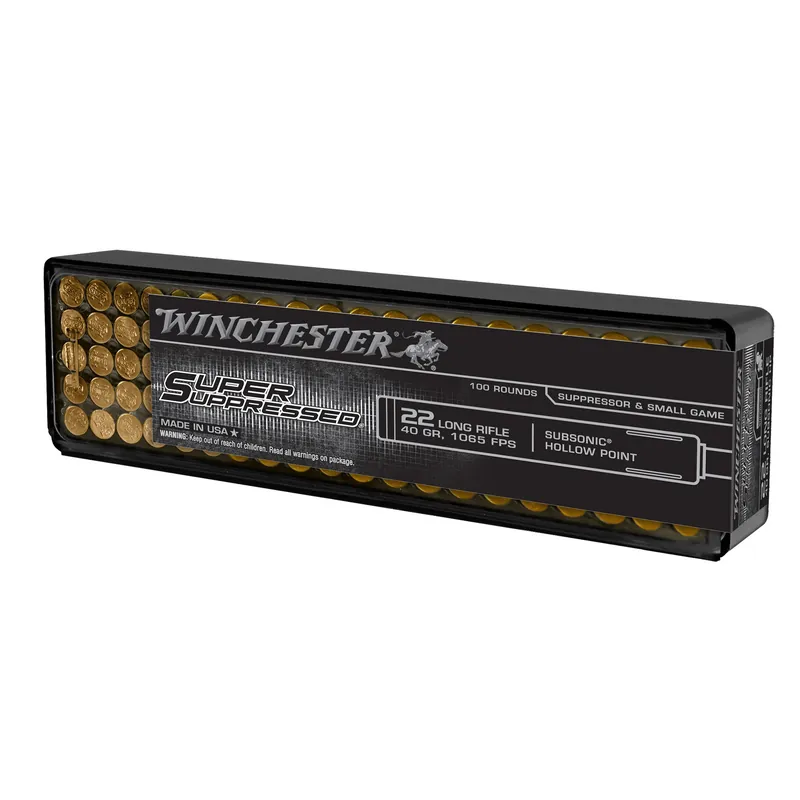 Winchester Super Suppressed .22 LR 40 Grain 100/2000 Rounds