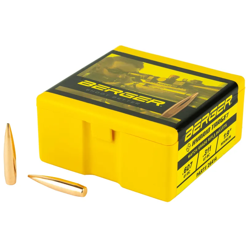 Berger .264 140 Grain Target Hybrid Bullets - 100 Count
