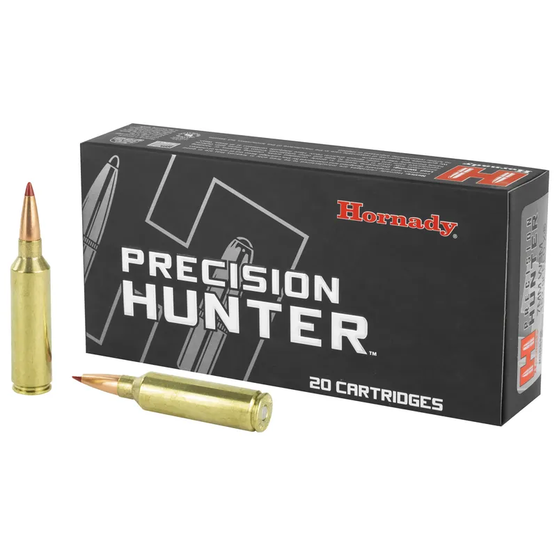 Hornady Precision Hunter 7mm WSM 162 Grain ELD-X Ammunition - 20 Rounds/200 Rounds