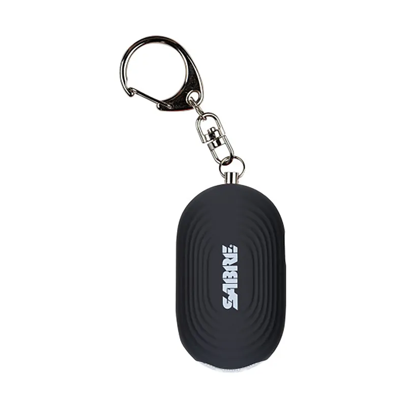 SABRE Personal Alarm with LED Light and Snap, Black