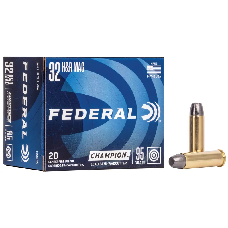 Federal Champion 32HR 95 Grain Lead Wadcutter 20 Rounds/500 Rounds