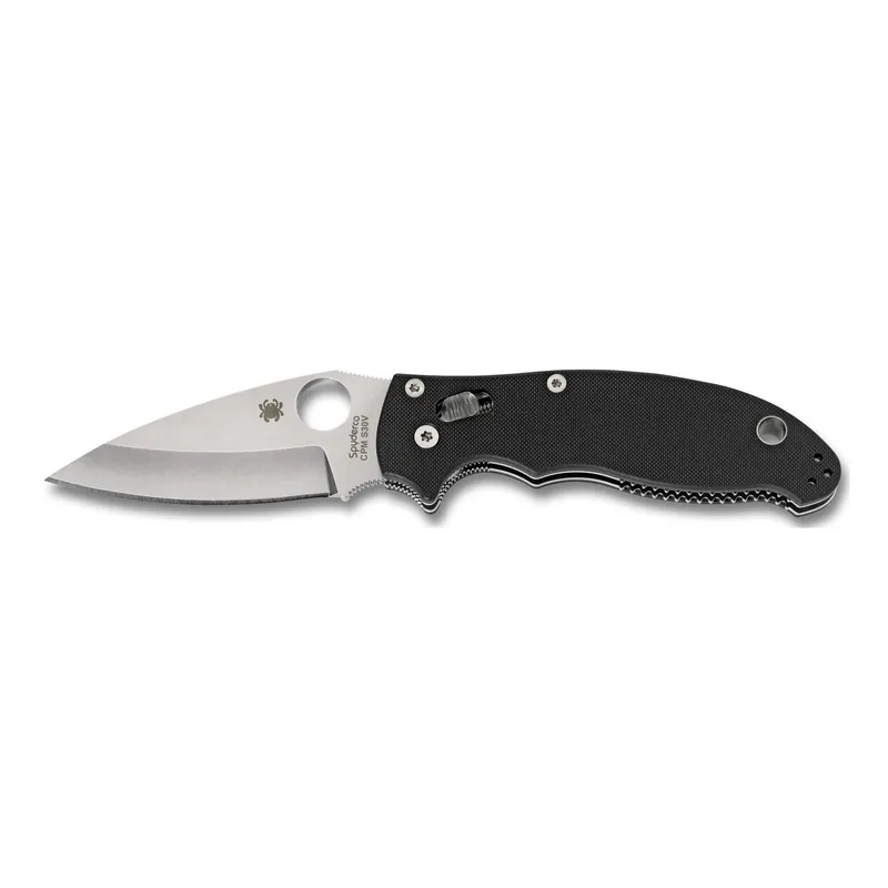 Spyderco Manix 2 Black G10 Plain Edge Knife