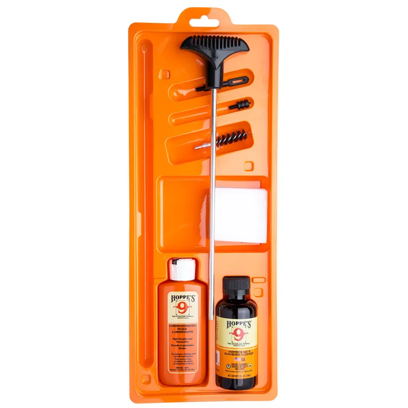 Hoppes Pistol Cleaning Kit for .38/.357/9mm in Clamshell Packaging