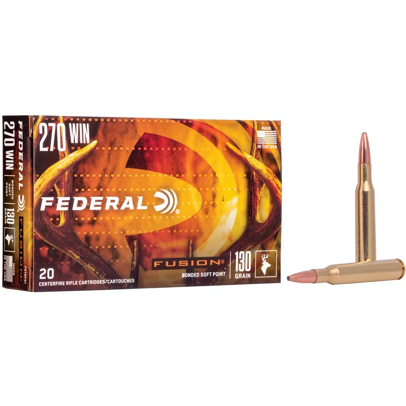 FUSION 270 Winchester 130 Grain Ammunition - 20 Rounds
