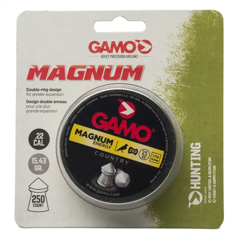 GAMO Magnum .22 Caliber Double Ring Pellets - 250 Count