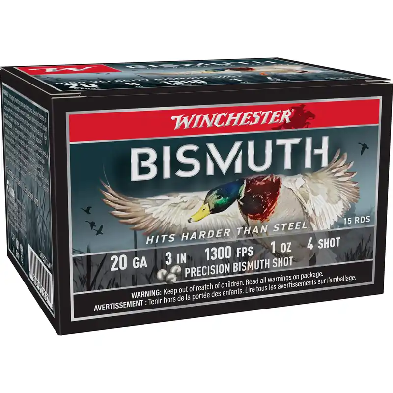 Winchester Bismuth 20 Gauge 3" #4 Shot 15/150 Rounds