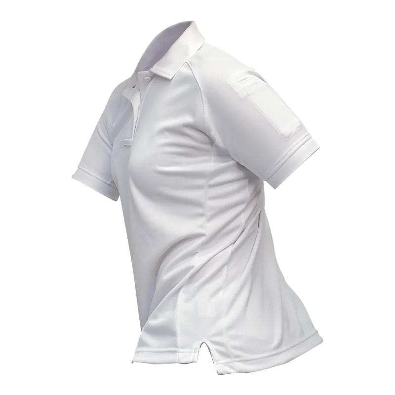 VERTX Coldblack Women's Short Sleeve Polo, White, Extra Small