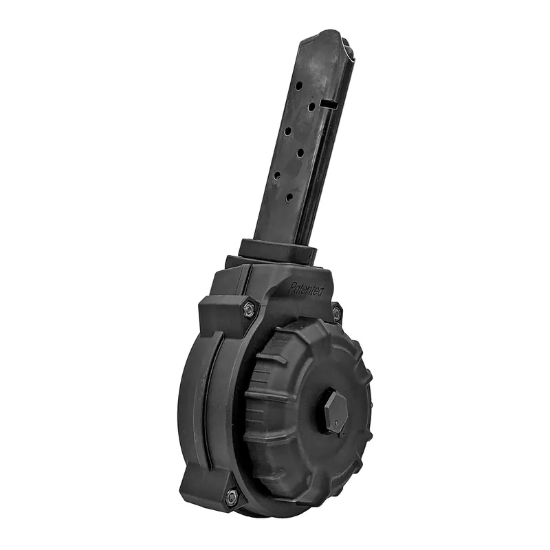 High-Capacity 40-Round Drum Magazine for 1911 Government .45 ACP - Black