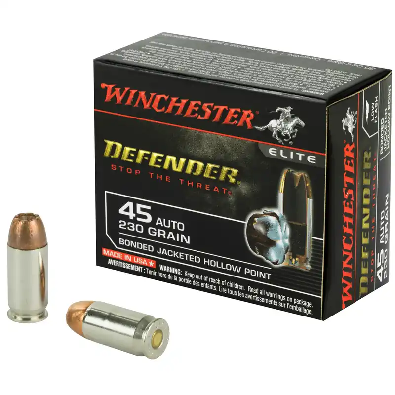 Winchester Defender .45 ACP 230 Grain JHP Ammunition - 20 Rounds