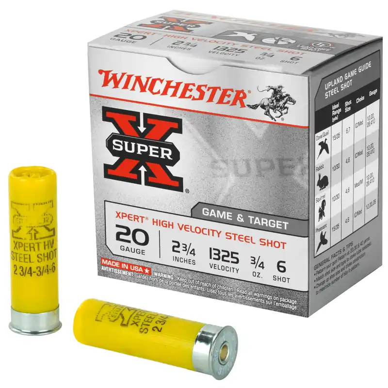 Winchester Xpert Target 20 Gauge 2.75" #6 Shot 25 Rounds/250 Rounds Case