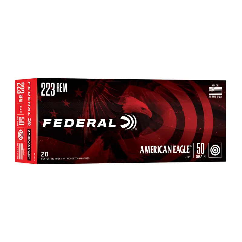 Federal American Eagle .223 Remington 50 Grain JHP 20 Rounds/500 Rounds