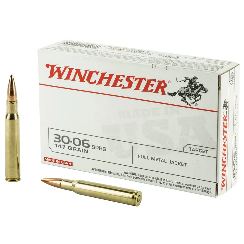 Winchester USA 3006SP 147 Grain Full Metal Jacket Ammunition - 20 Rounds/200 Rounds