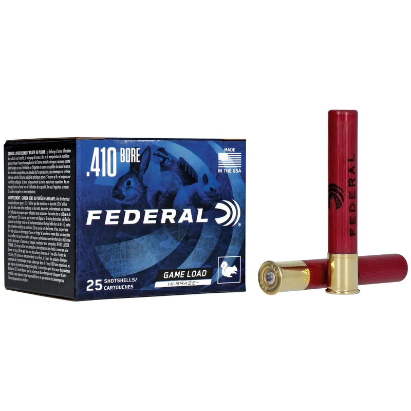 Federal Game-Shok High Brass 410 Gauge 3" #7.5 Shotgun Shells - 25 Rounds per Box, 250 Rounds per Case